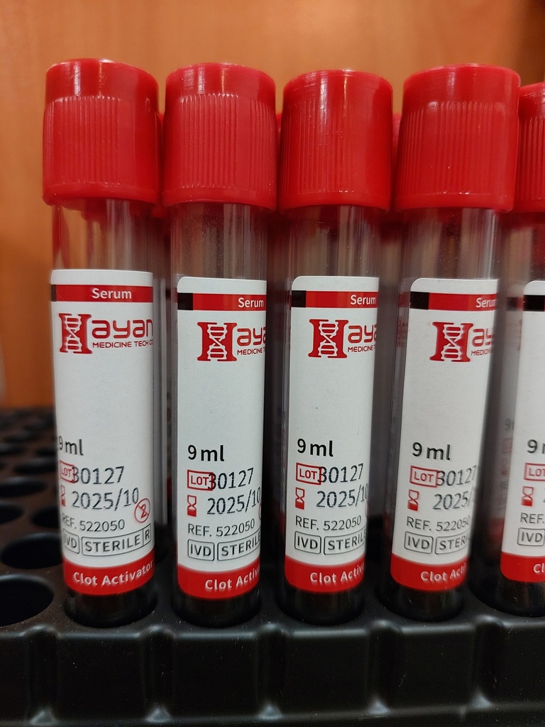 لوله خونگیری خلاء لخته 9 میلی لیتر 